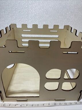 Bunny (or Kitten) Wooden Castle Playhouse - Natural Light Wood